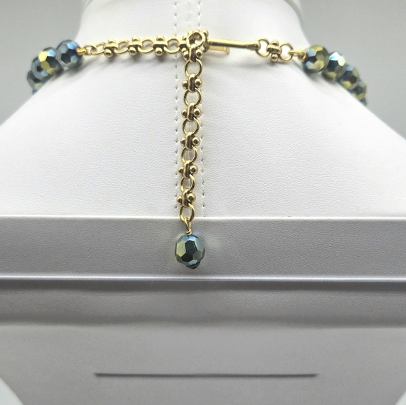 Heidi Daus Frog Necklace + Earrings w/ Black Aurora Borealis Swarovski Crystals - Picture 10 of 12